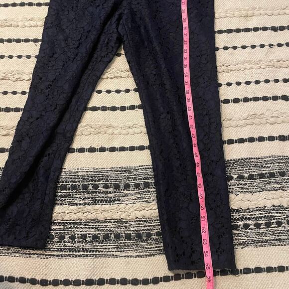 Elevenses Navy Blue Lace V-Neck Jumpsuit Women's - Size 12 - Picture 6 of 11